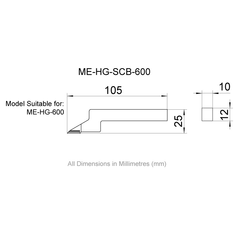 Spare Scriber Bit for 600mm Height Gauge, Carbide-Tipped Scribe for Marking out