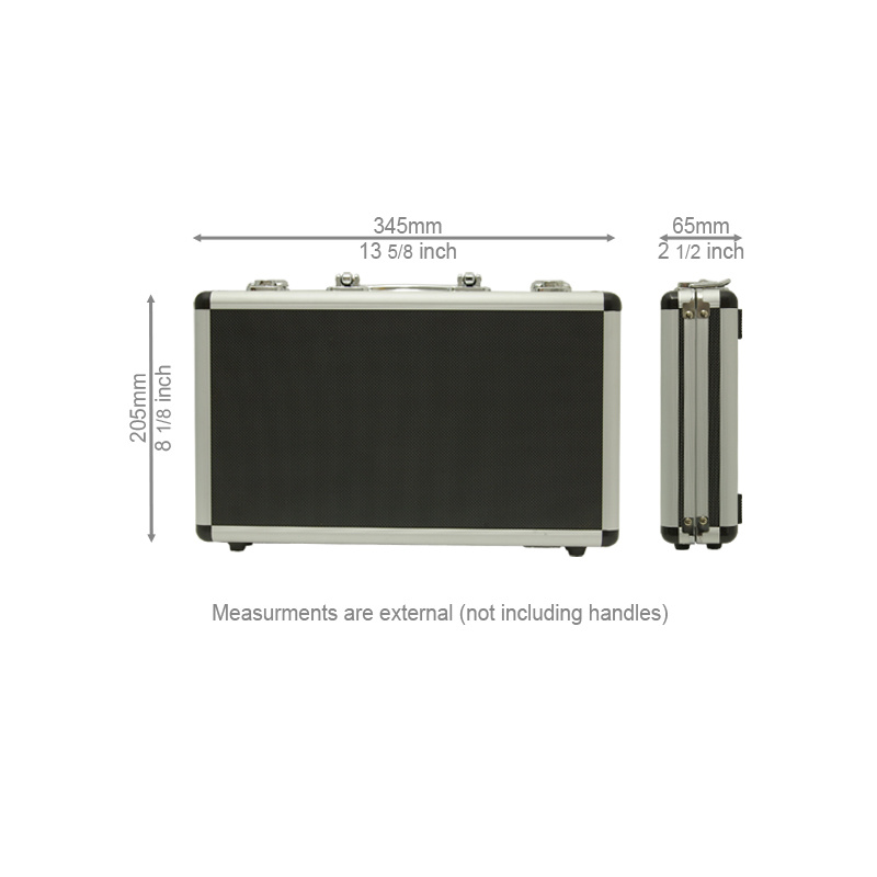 Aluminium Flight Case (345X205X65mm) & Cubed Foam