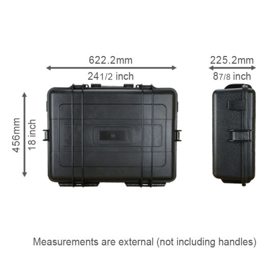 Hurricane Waterproof and Shockproof Plastic Case - Black (622.2X456X225.2mm)