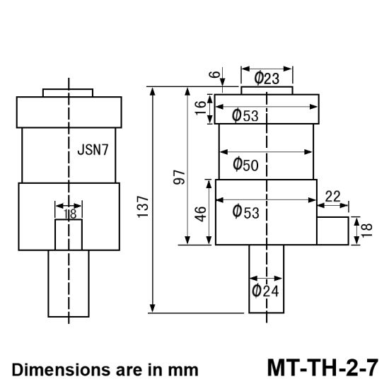 M2-M7 (5/64-1/4) Auto-Reversing Tapping Head Jsn7