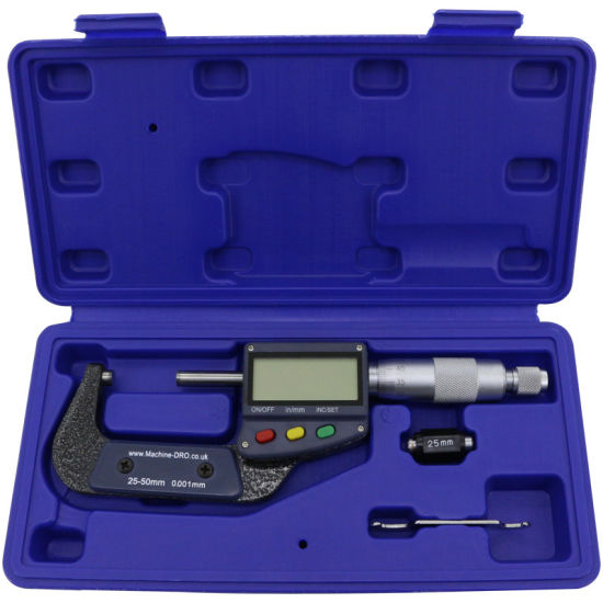 25-50mm (1-2 inch) External/Outside Digital Micrometer with Large Display