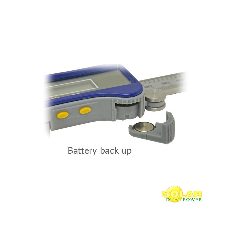 Solar Power Digital Caliper with Battery Back up- 150mm (6