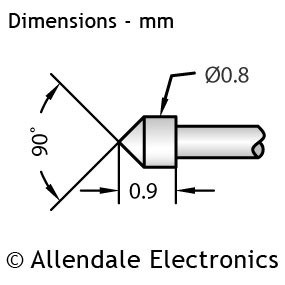 P50 - 90&deg; Convex Head - (Light Spring)