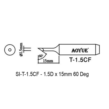 Aoyue T-1.5CF Bevel Type Soldering Iron Tip