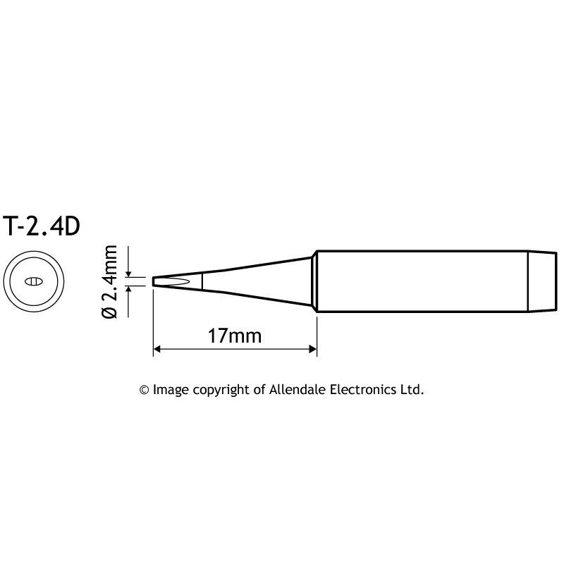 Aoyue T-2.4D Chisel Type Soldering Iron Tip