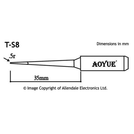 Aoyue T-S8 Conical Type Soldering Iron Tip