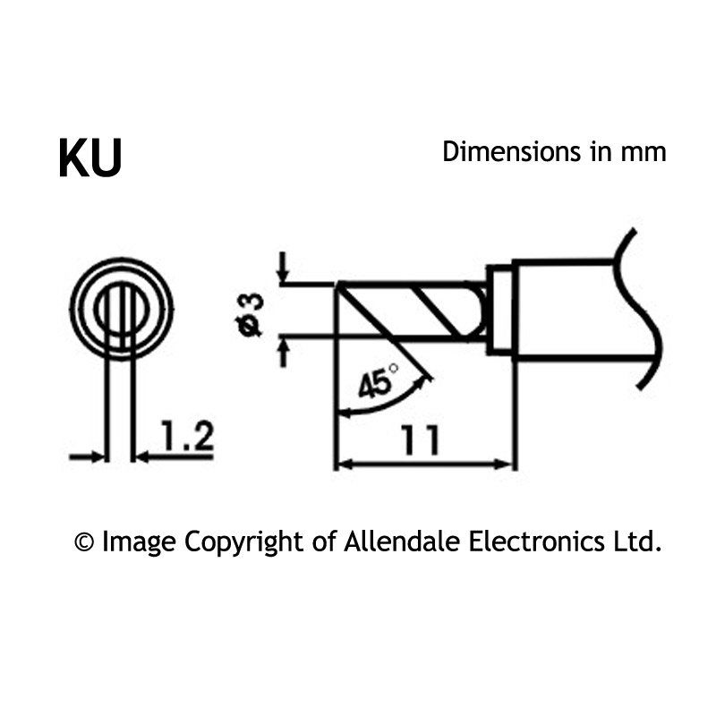 Aoyue LF-K Blade Type Solder Tip with Heating Element
