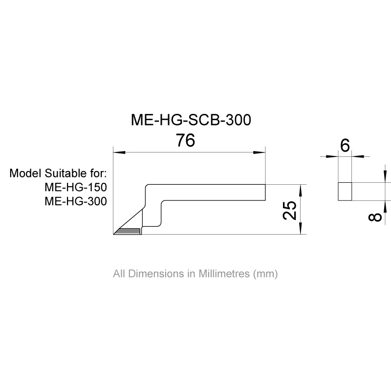 Spare Scriber Bit for 300mm Height Gauge, Carbide-Tipped Scribe for Marking out.