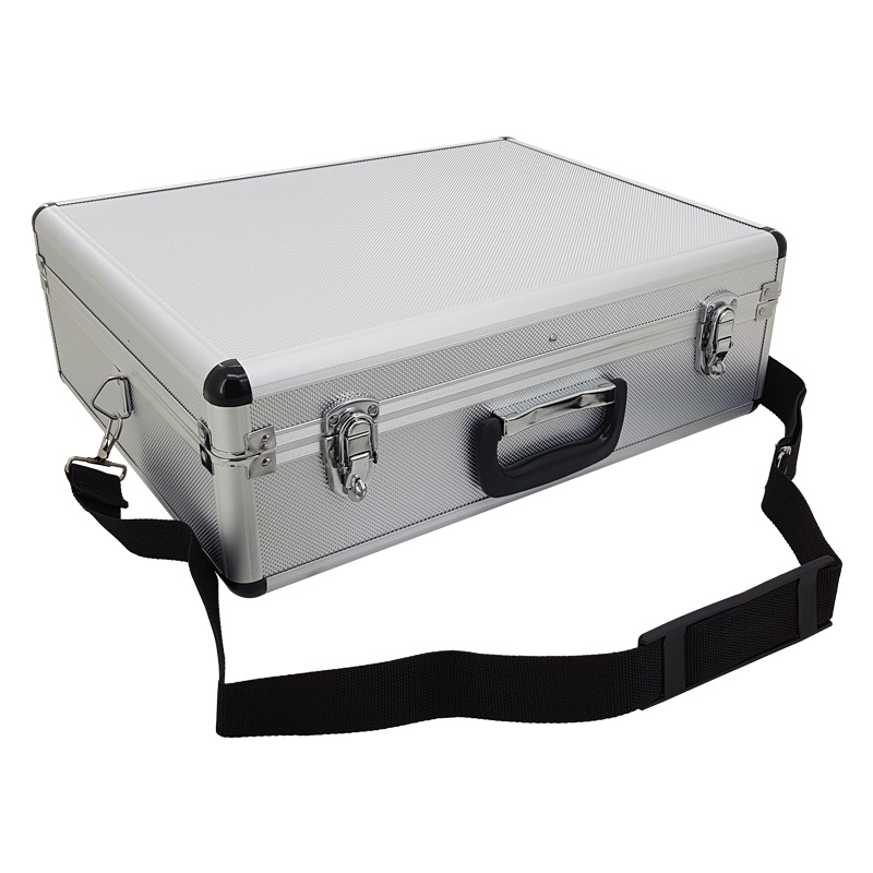 Silver Toolbox Flight Case with Tool Tray and Internal Dividers 460 X 360 X 160mm