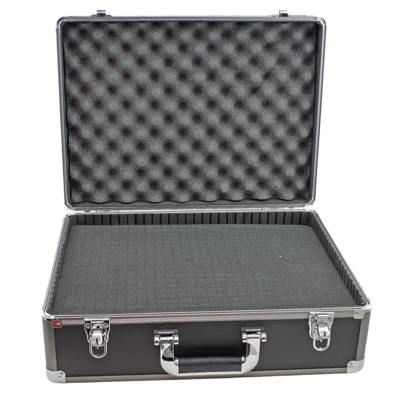 Large Protective Gun Metal Grey Flight Case 460 X 340 X 170mm with Cubed Foam