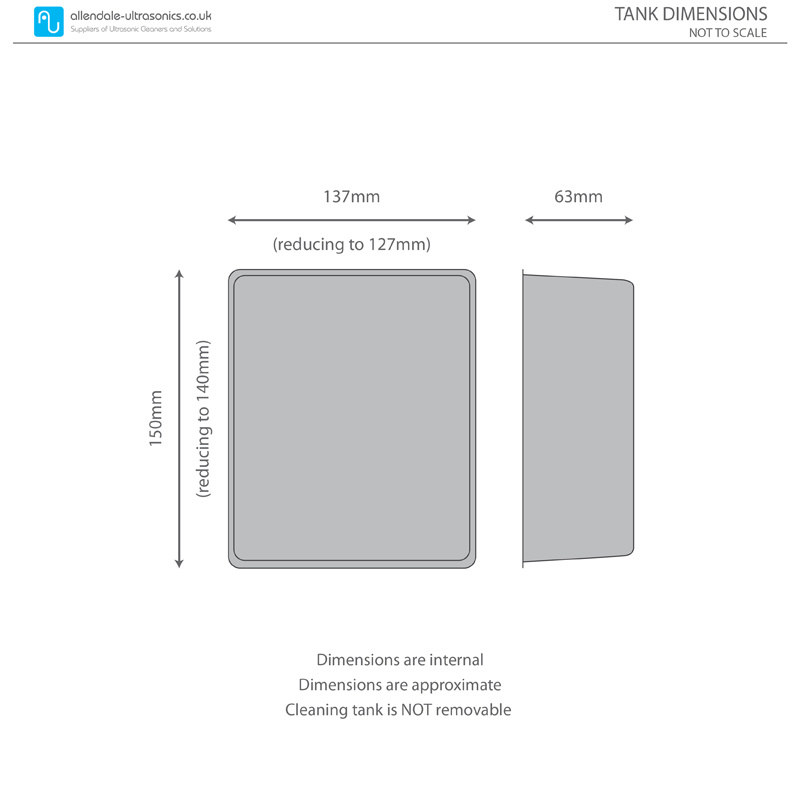 1.3 Litre Digital Ultrasonic Cleaner Tank with Heated Bath -220V