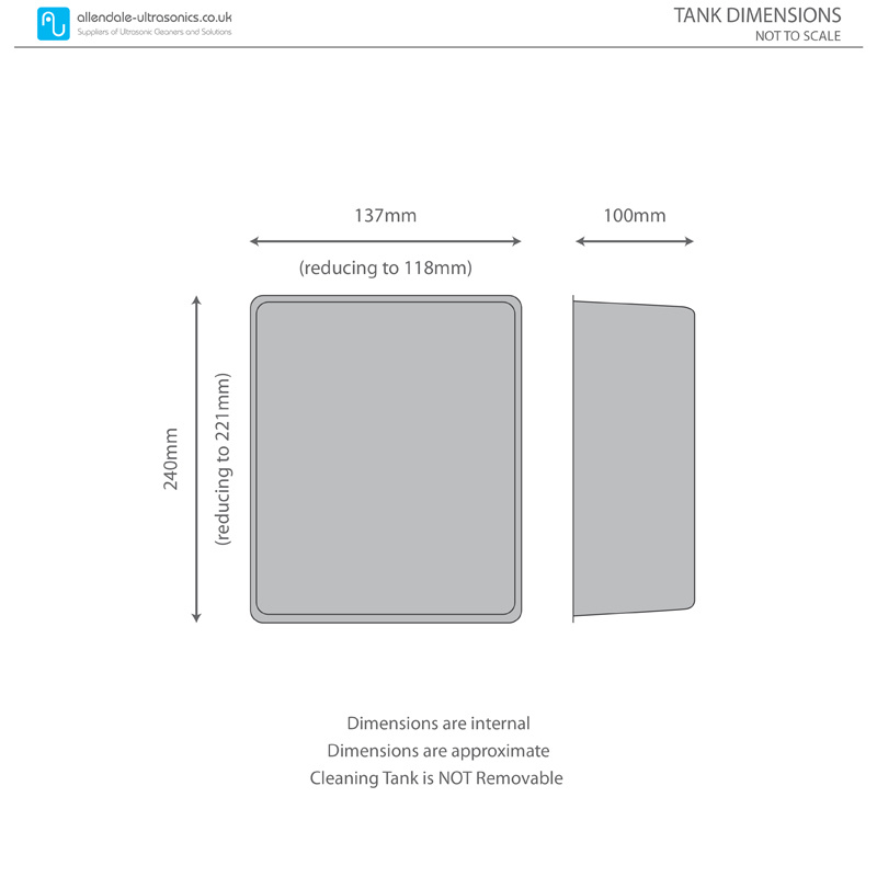 Professional 3 Litre Digital Cavitek Ultrasonic Cleaner Tank with Heated Bath -220V