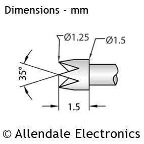 P100 - Crown 1.25mm Dia - (250g Heavy Spring)