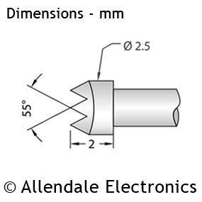 P125 - Serrated Head 2.5mm Dia - (150g Light Spring)