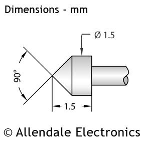 P75 - 90&deg; Convex Head - (80g Light Spring)