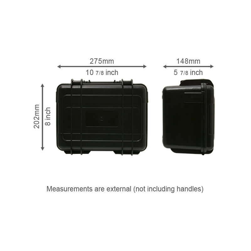 Hurricane Waterproof and Shockproof Plastic Case - Black (275X202X148mm)