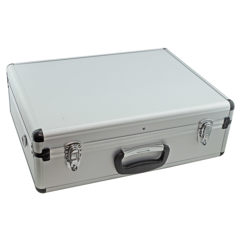 Silver Toolbox Flight Case with Tool Tray and Internal Dividers 460 X 360 X 160mm