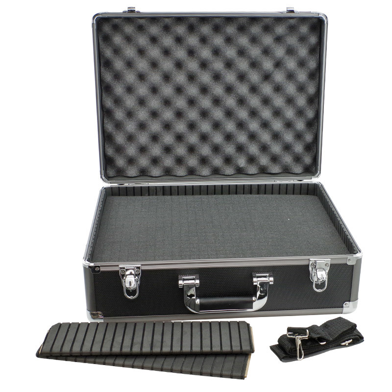 Large Protective Gun Metal Grey Flight Case 460 X 340 X 170mm with Cubed Foam