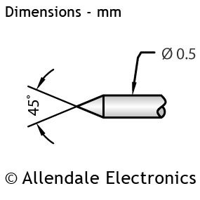 P50 - 45&deg; Spear Point - (Light Spring)