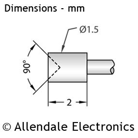 P100 - 90&deg; Concave Head - (150g Light Spring)