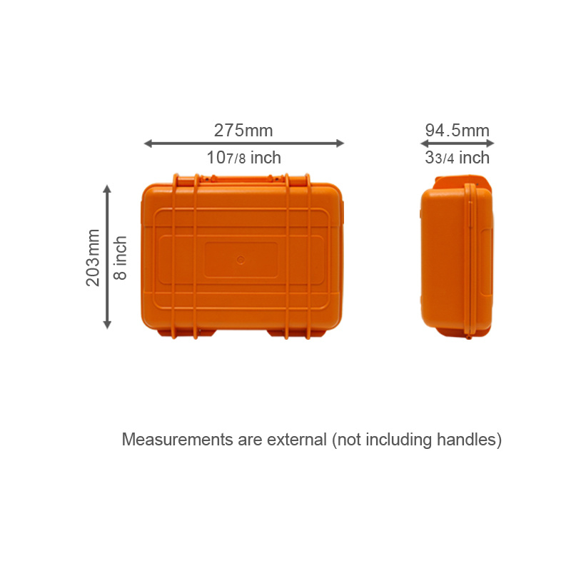 Hurricane Waterproof and Shockproof Plastic Case - Orange (275X203X95.4mm)
