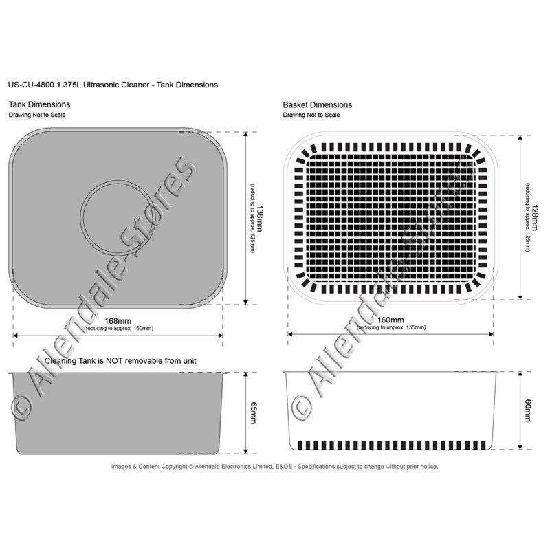 1.375 Litre Hobbyist Ultrasonic Cleaner Tank