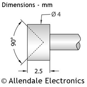 Test - Pins Probe P156 - 90 Degree Concave Head (250g Spring)