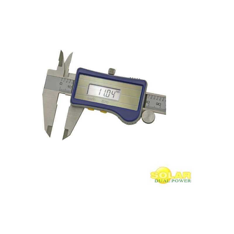 Solar Power Digital Caliper with Battery Back up- 150mm (6