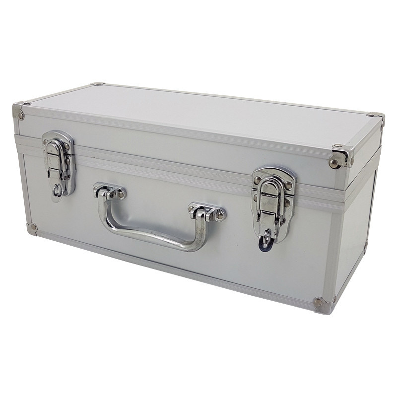 Silver Aluminium Flight Case & Cubed Foam 327 X 137 X 140mm