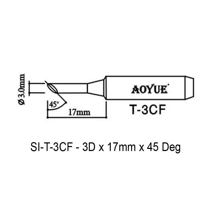 Aoyue T-3CF Bevel Type Soldering Iron Tip