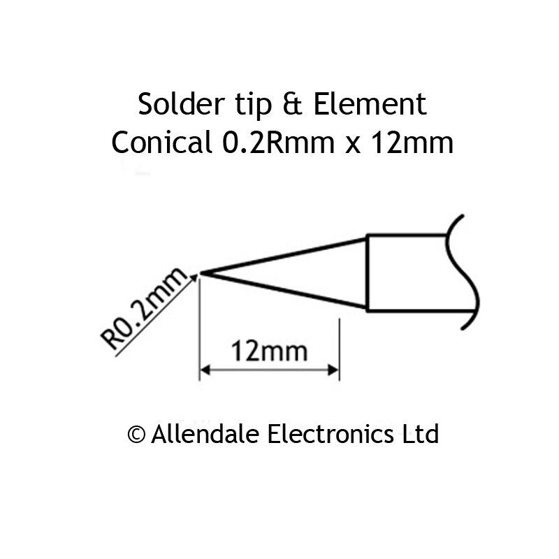 Aoyue LF-LB Conical Type Solder Tip With Heating Element