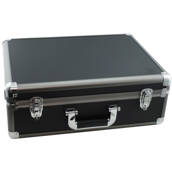 Large Protective Gun Metal Grey Flight Case 460 X 340 X 170mm with Cubed Foam