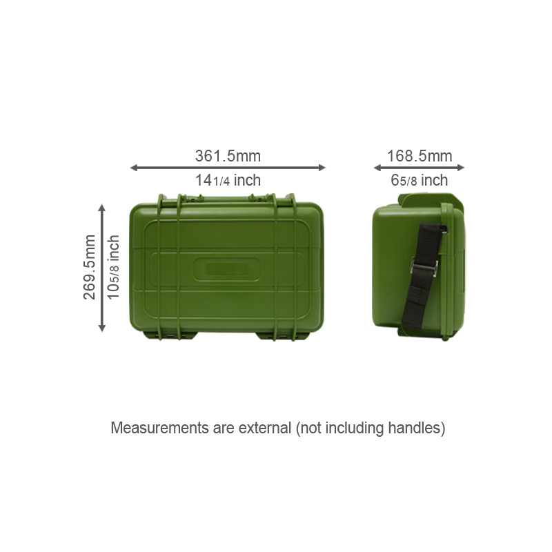 Hurricane Waterproof and Shockproof Case - Green (361.5X269.5X168.5mm)