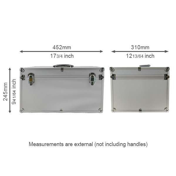 Silver Aluminium Flight Case (450X310X240mm)