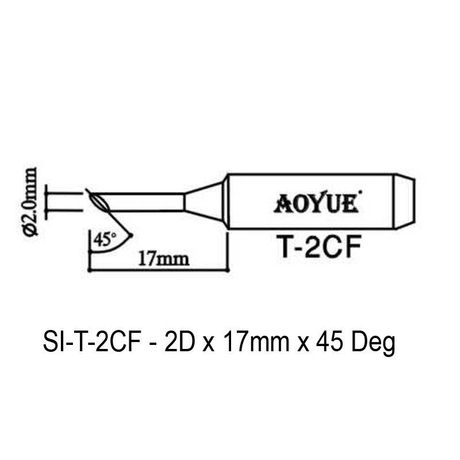 Aoyue T-2CF Bevel Type Soldering Iron Tip