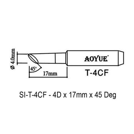 Aoyue T-4CF Bevel Type Soldering Iron Tip