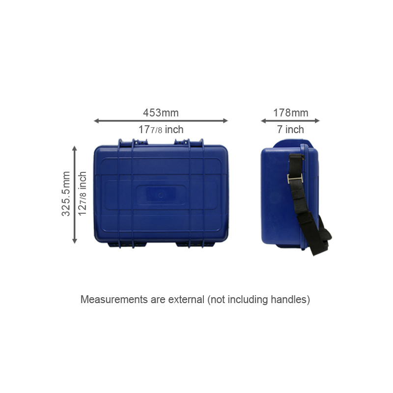 Hurricane Shockproof and Waterproof Plastic Case - Blue (453X325.5X178mm)