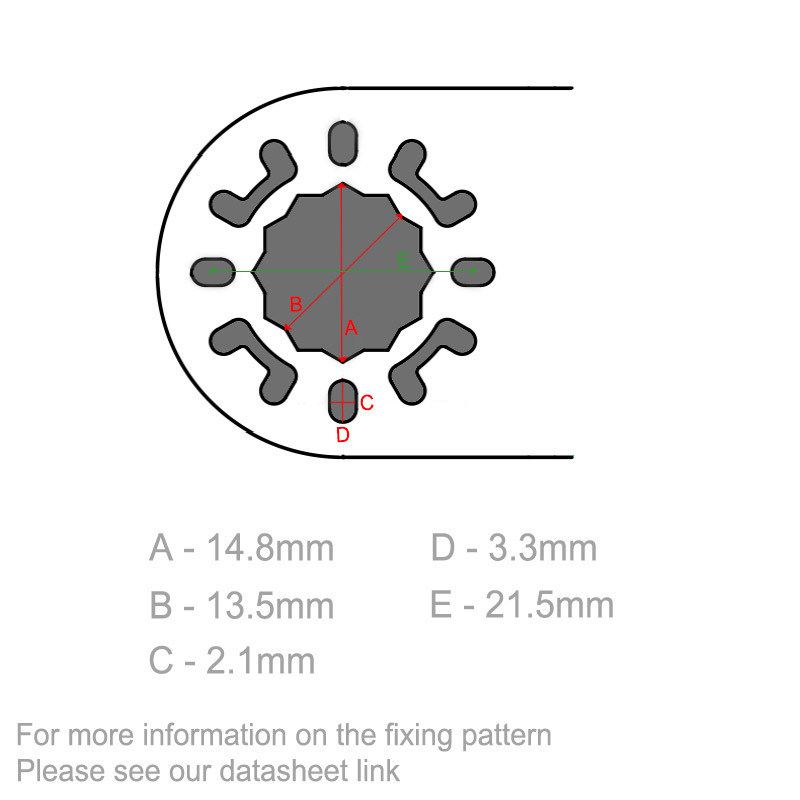 Multi-Tool Power Tool Attachment - 34mm Standard Saw Blade - D1003-3
