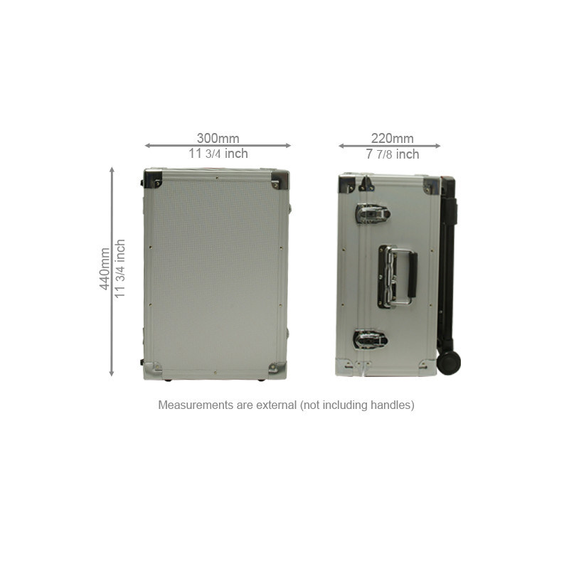 Aluminium Flight Case with Trolley (440X300X220mm)