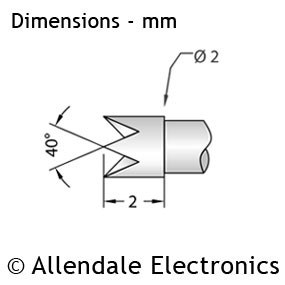 P125 - Crown Head 2mm Dia - (250g Heavy Spring)