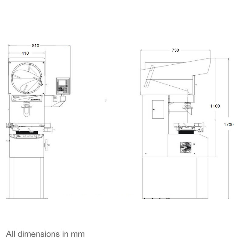 Easson Shadowgraph Profile Projector with Inspection Function Dro-Es-Ep1-1510