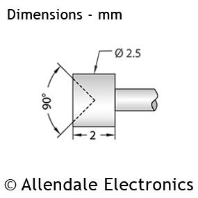 P125 - 90&deg; Concave Head (150g Light Spring)