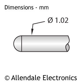 P100 - Plain Radius 1.02mm Dia - (250g Heavy Spring)