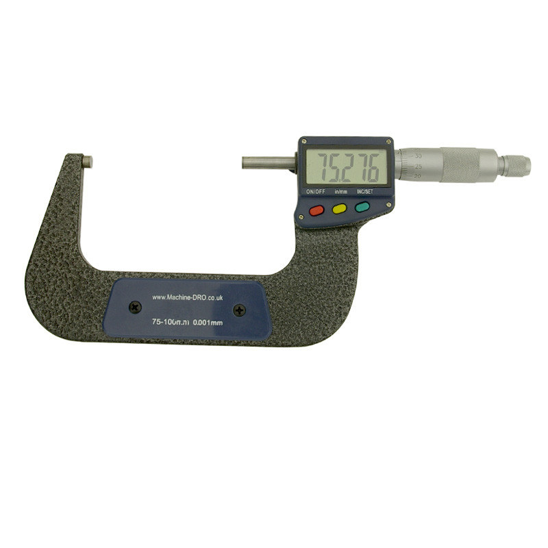 75-100mm (3-4 inch) External/Outside Digital Micrometer with Large Display