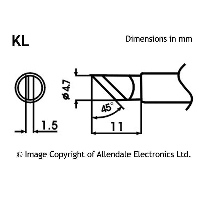 Aoyue LF-KL Blade Type Solder Tip with Heating Element