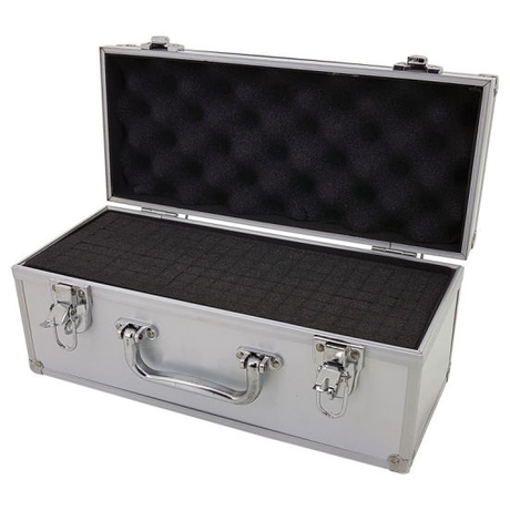 Silver Aluminium Flight Case & Cubed Foam 327 X 137 X 140mm